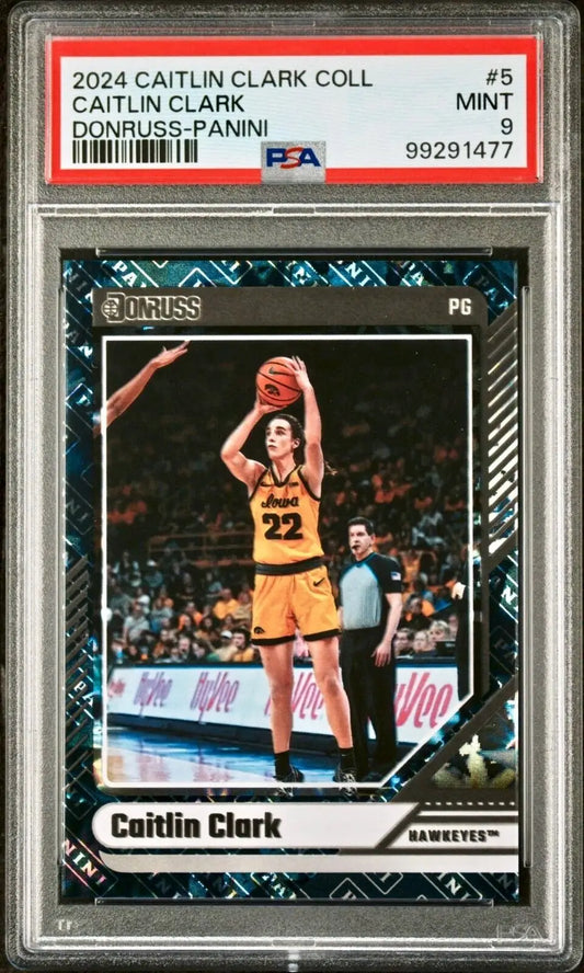 Caitlin Clark 2024 Panini Donruss #5 Basketball Card PSA 9 Mint - Basketball Card Single