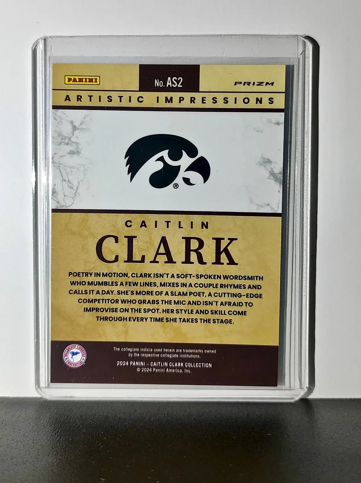Caitlin Clark 2024 Panini Select Artistic Selections #AS2 Card Iowa Hawkeyes - Basketball Card Single