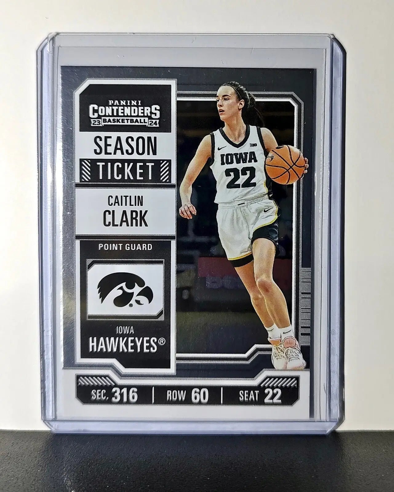 Caitlin Clark 2024 Silver Foil Panini College Contenders #CC3 Iowa Hawkeyes - Basketball Card Single