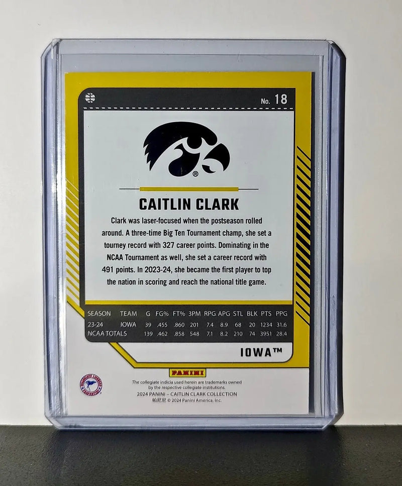 Caitlin Clark 2024 Silver Foil Panini Donruss #18 Basketball Card Iowa Hawkeyes