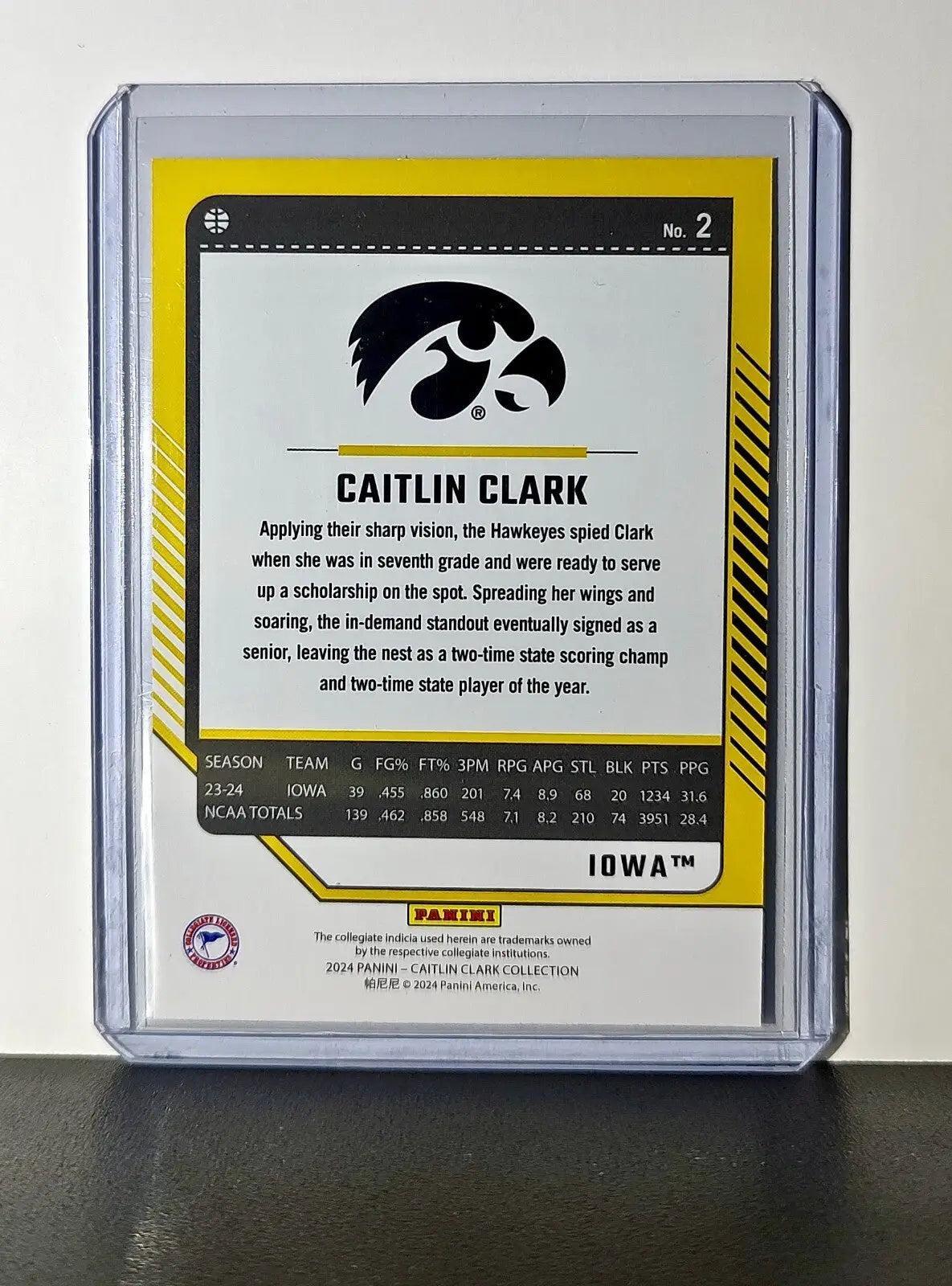Caitlin Clark 2024 Silver Foil Panini Donruss #2 Basketball Card Iowa Hawkeyes - Basketball Card Single