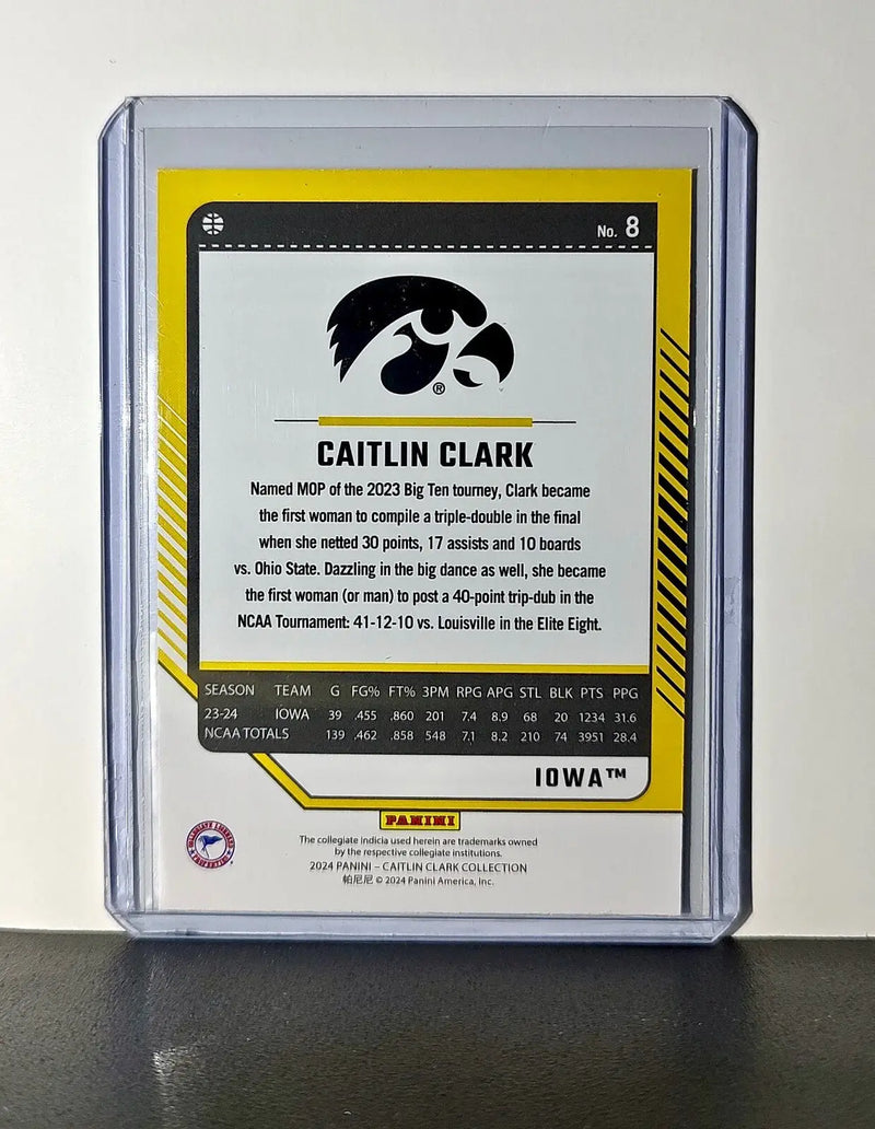 Caitlin Clark 2024 Silver Foil Panini Donruss #8 Basketball Card Iowa Hawkeyes