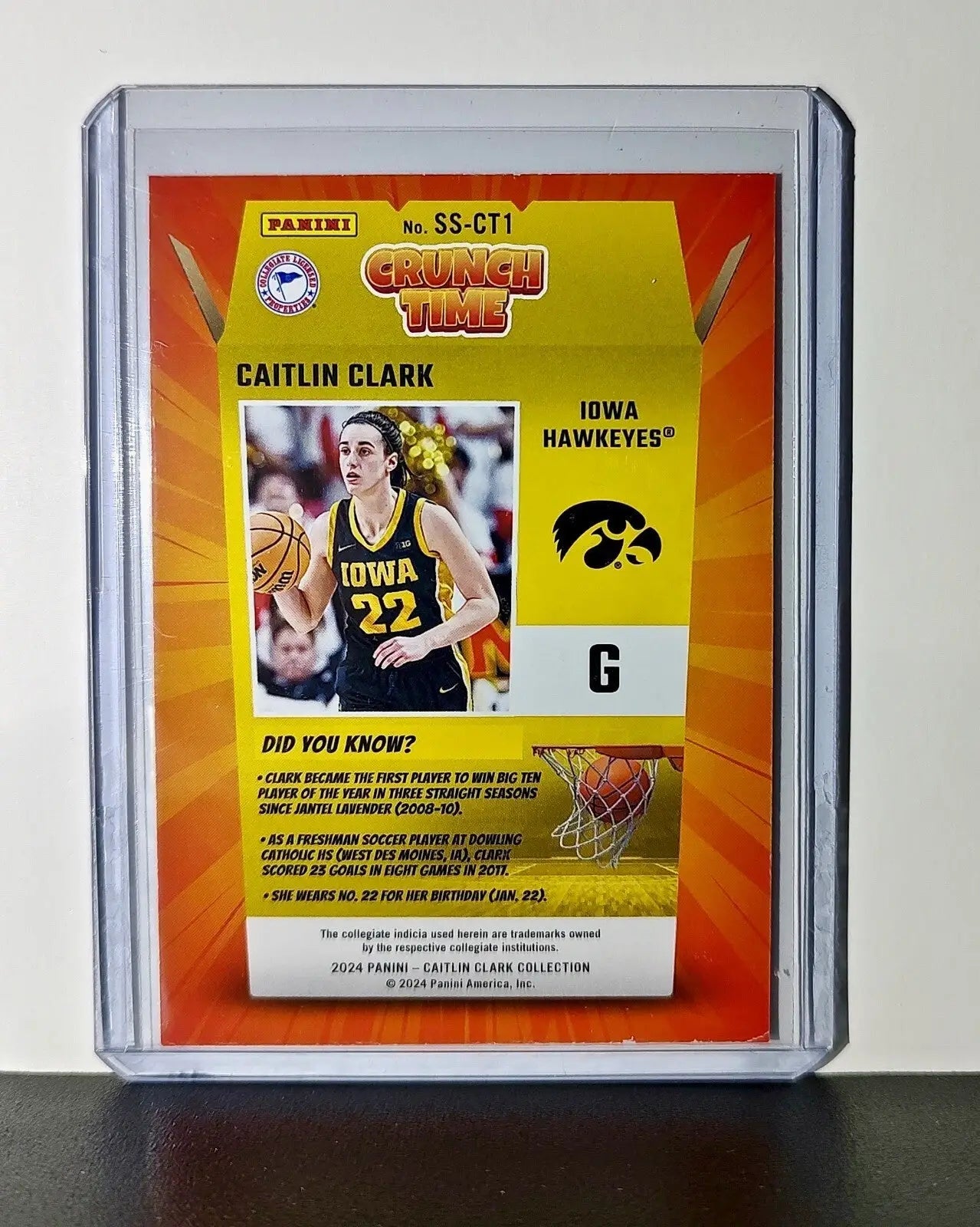 Caitlin Clark 2024 Silver Foil Panini Donruss Crunch Time #SS-CT1 Iowa Hawkeyes - Basketball Card Single