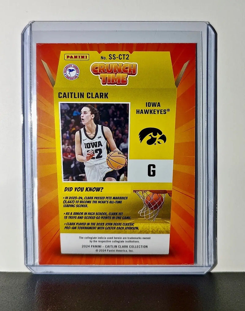 Caitlin Clark 2024 Silver Foil Panini Donruss Crunch Time #SS-CT2 Iowa Hawkeyes
