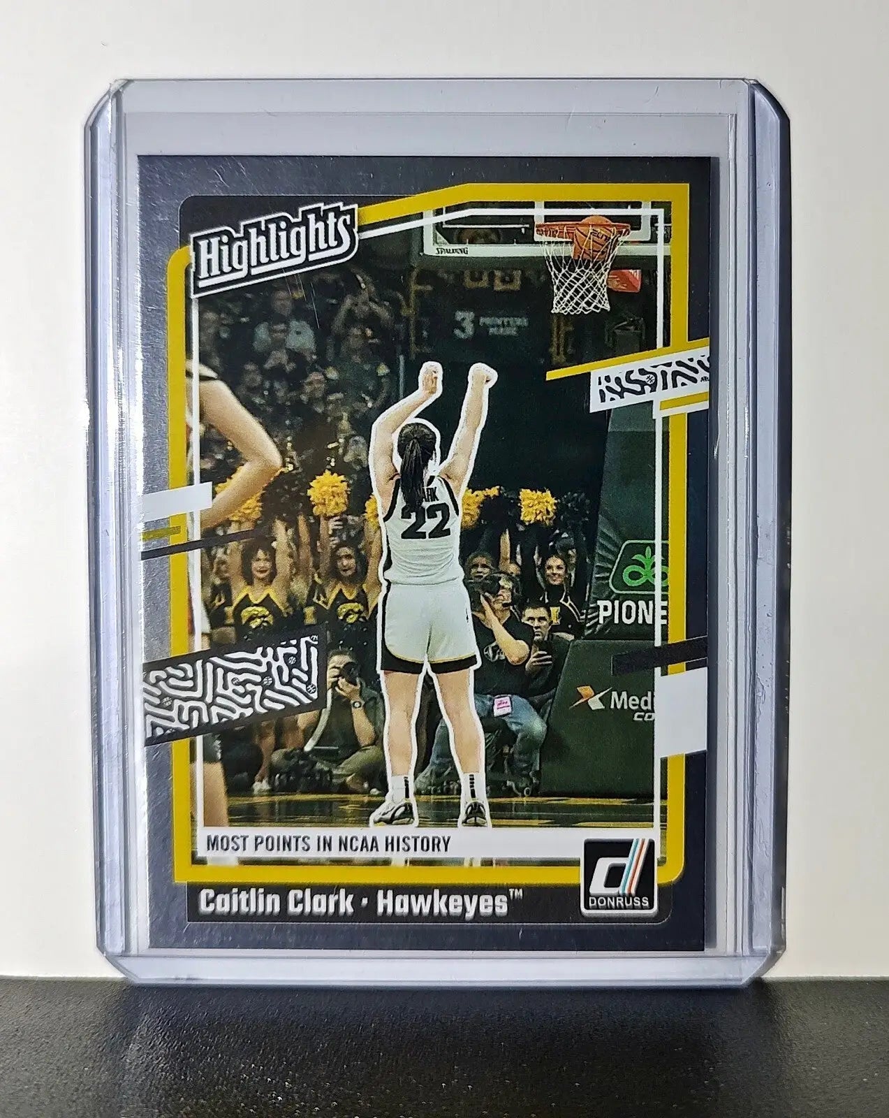 Caitlin Clark 2024 Silver Foil Panini Donruss Highlights #H11 Card Iowa Hawkeyes - Basketball Card Single