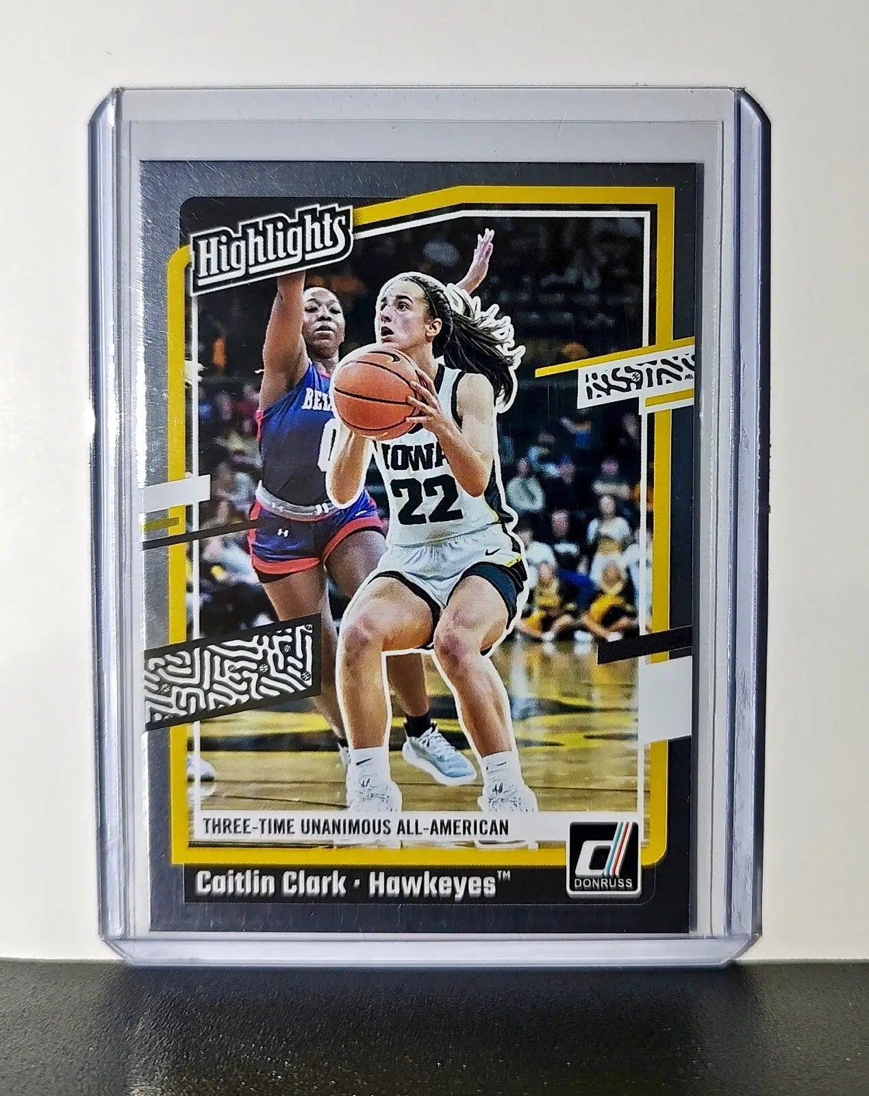 Caitlin Clark 2024 Silver Foil Panini Donruss Highlights #H12 Card Iowa Hawkeyes - Basketball Card Single