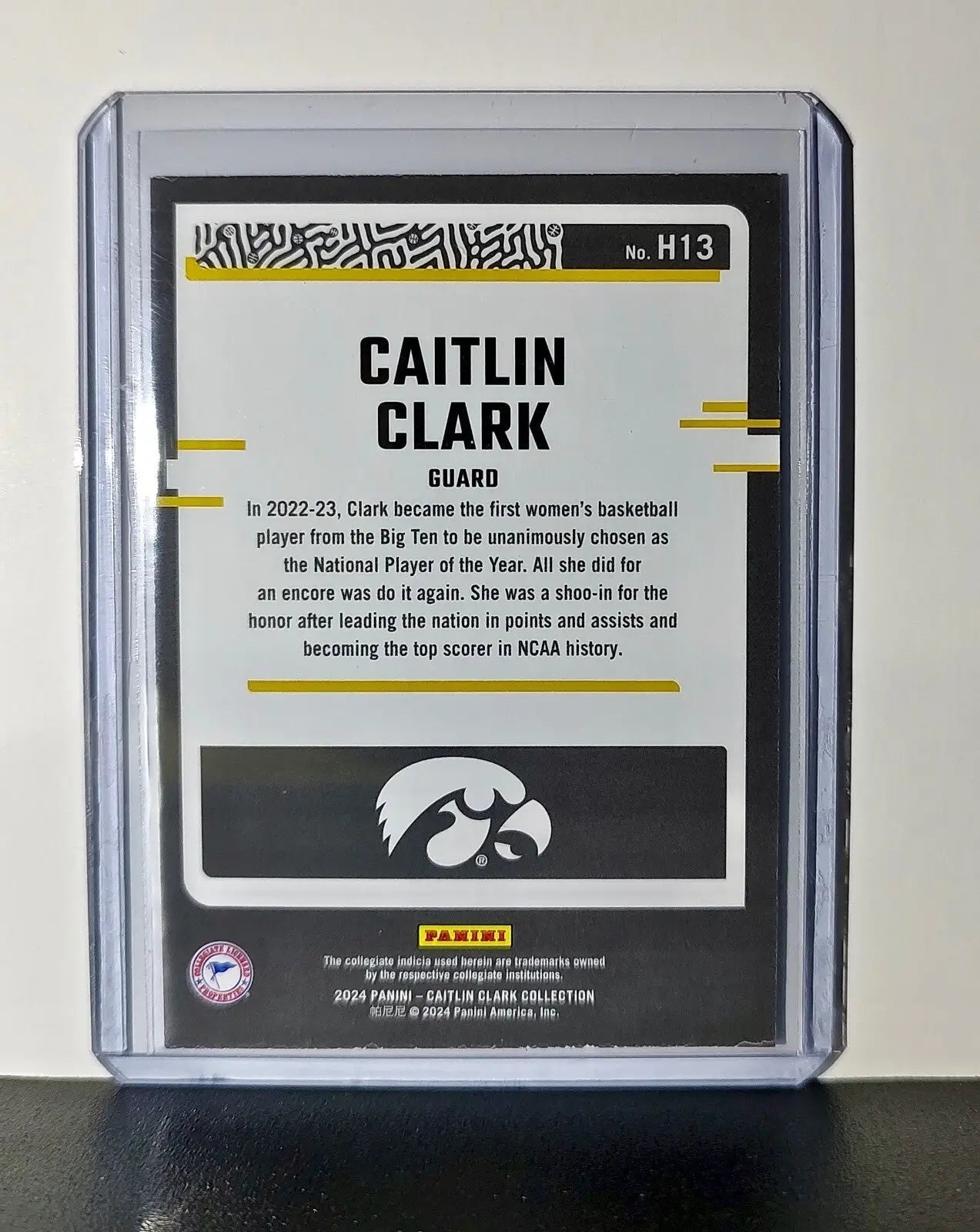 Caitlin Clark 2024 Silver Foil Panini Donruss Highlights #H13 Card Iowa Hawkeyes - Basketball Card Single
