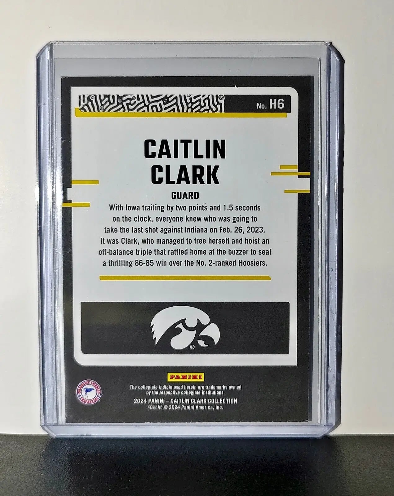 Caitlin Clark 2024 Silver Foil Panini Donruss Highlights #H6 Card Iowa Hawkeyes