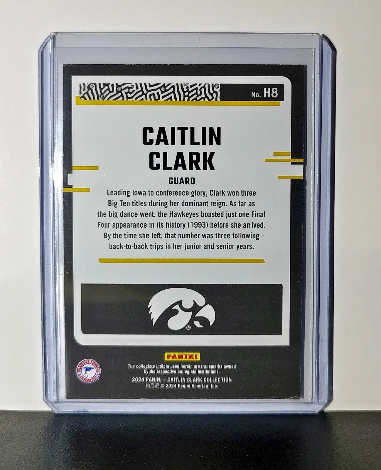 Caitlin Clark 2024 Silver Foil Panini Donruss Highlights #H8 Card Iowa Hawkeyes - Basketball Card Single
