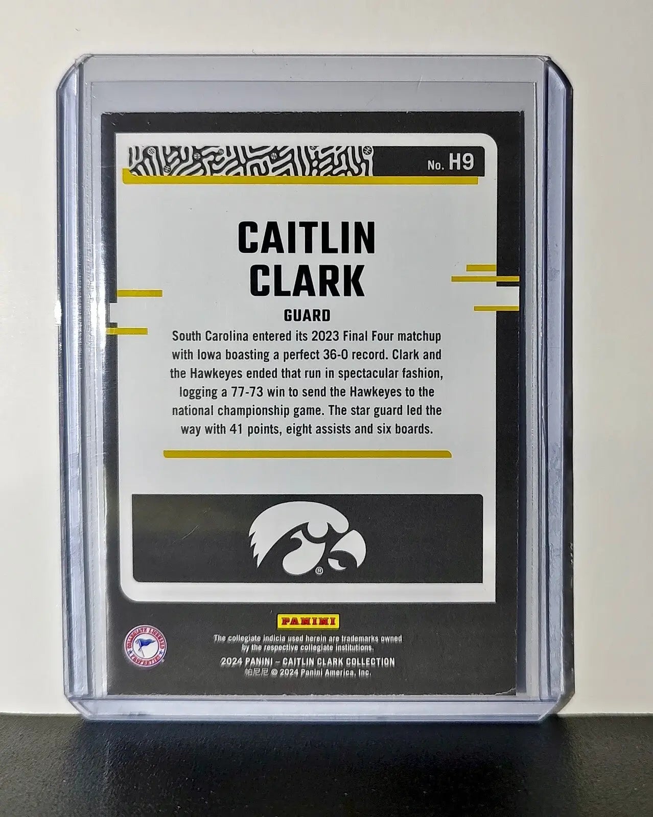 Caitlin Clark 2024 Silver Foil Panini Donruss Highlights #H9 Card Iowa Hawkeyes - Basketball Card Single