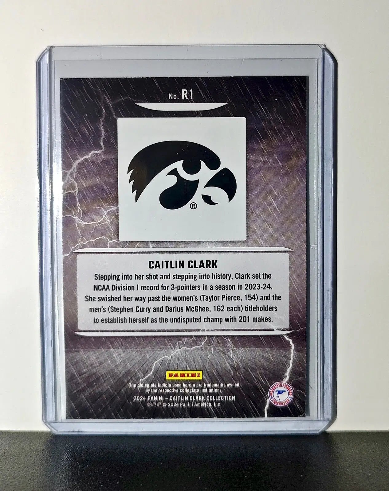 Caitlin Clark 2024 Silver Foil Panini Donruss Reigning 3’s #R1 Iowa Hawkeyes - Basketball Card Single
