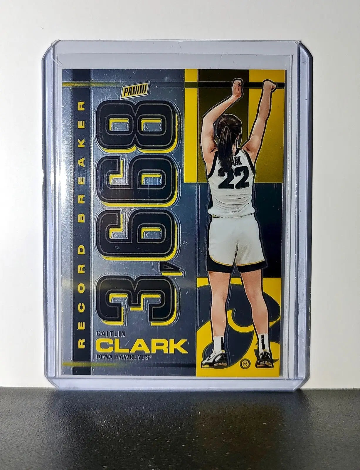 Caitlin Clark 2024 Silver Foil Panini Record Breaker #RBCC Card Iowa Hawkeyes