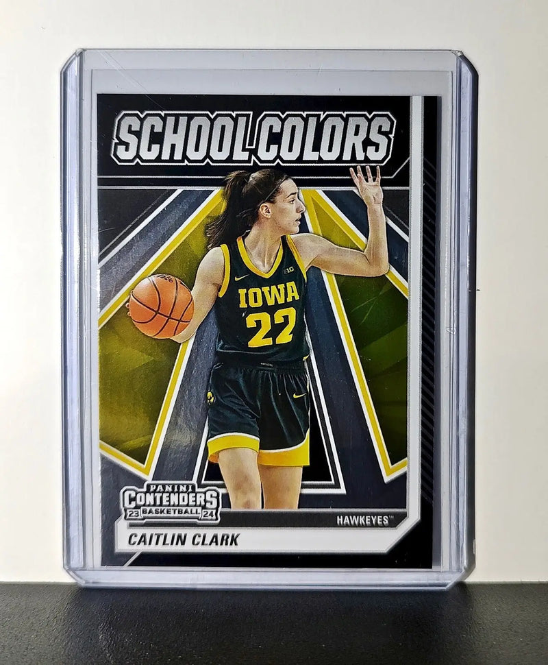 Caitlin Clark 2024 Silver Foil Panini School Colors #SC1 Card Iowa Hawkeyes - Basketball Card Single