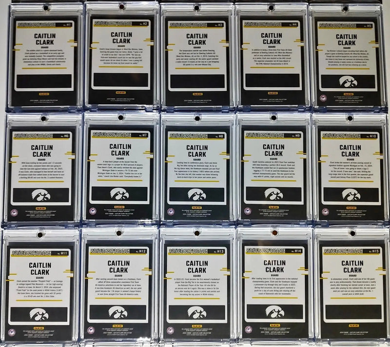 Caitlin Clark Highlights Complete Collection 2024 Panini Card Set Iowa Hawkeyes - Basketball Card Single