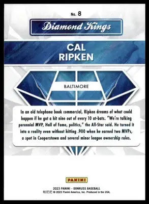 Cal Ripken 2023 Donruss #8 Baltimore Orioles - Baseball Card Single
