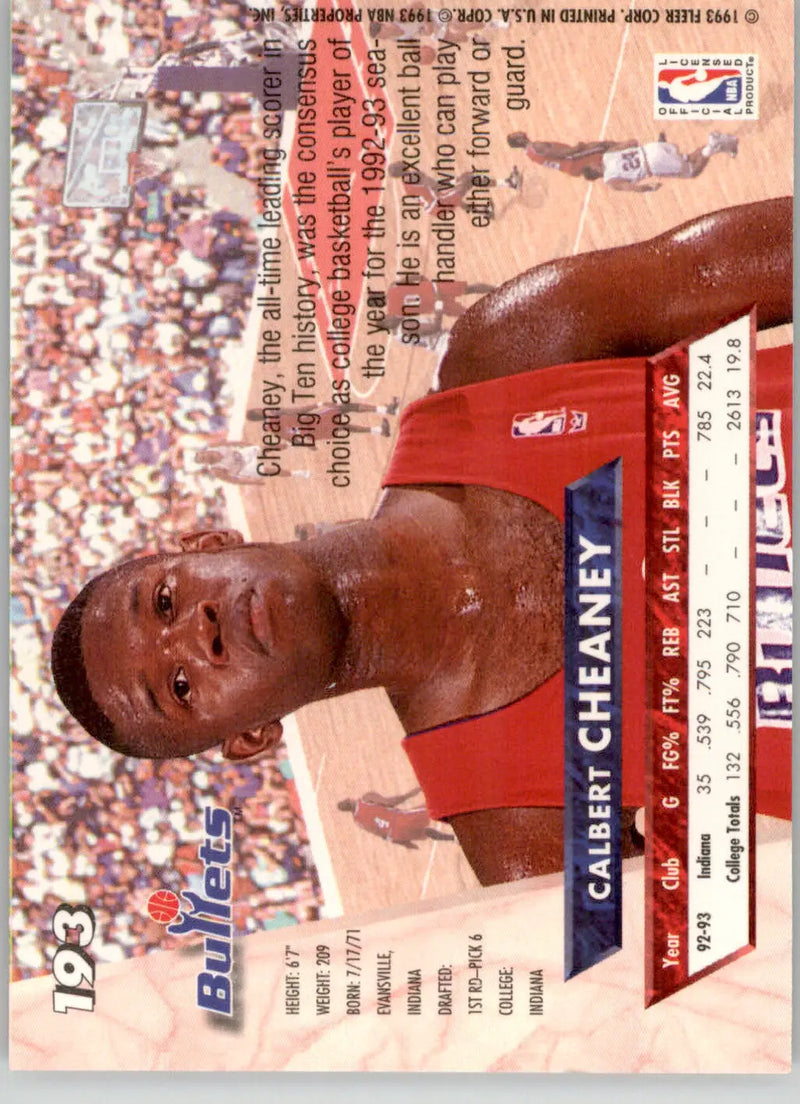 Calbert Cheaney - 1993-94 Ultra - #193 - RC Basketball - Basketball Card Single