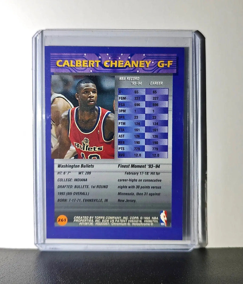 Calbert Cheaney 1994-95 Topps Finest #261 Basketball Card
