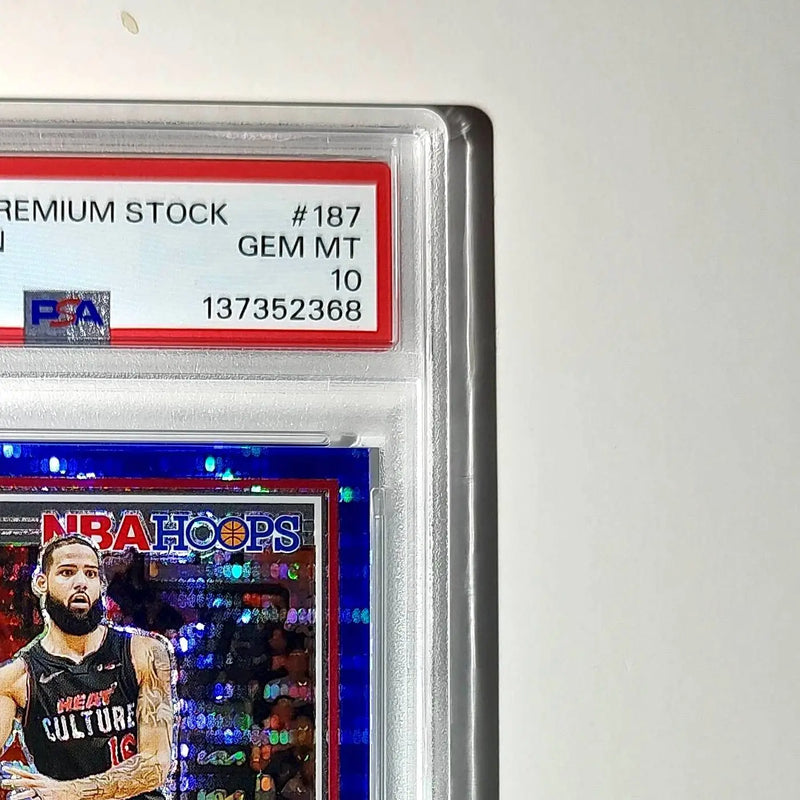 Caleb Martin 2023 Panini Hoops Premium #187 30/75 Blue Pulsar PSA 10 Gem Mint