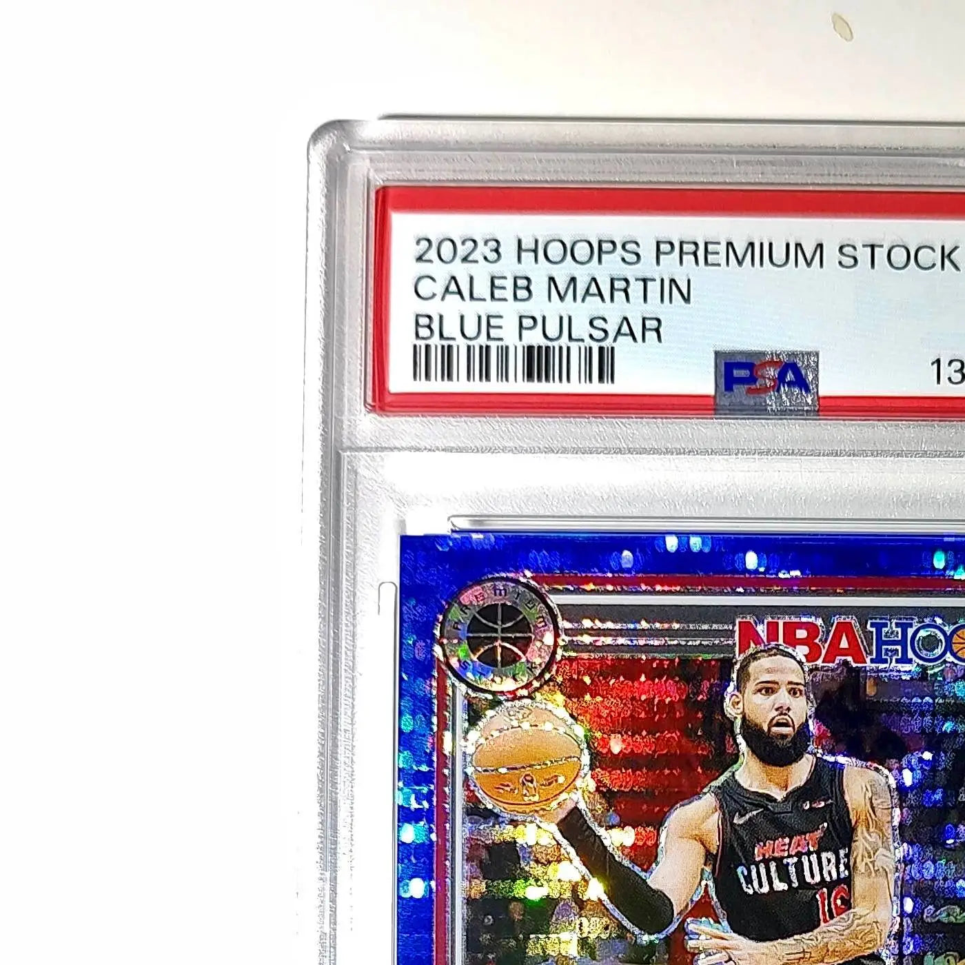 Caleb Martin 2023 Panini Hoops Premium #187 30/75 Blue Pulsar PSA 10 Gem Mint