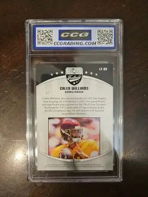 Caleb Williams (RC) Grade Gem Mint 10 - 2022 Leaf Football #LF-03 Bears USC - Football Card Single