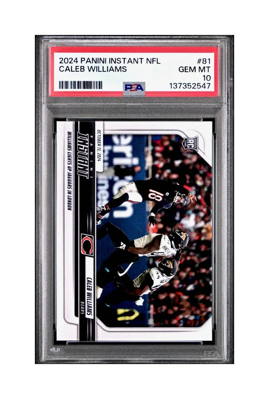 Caleb Williams Rookie 2024 Panini Instant NFL #81 PSA 10 Gem Mint - Football Card Single