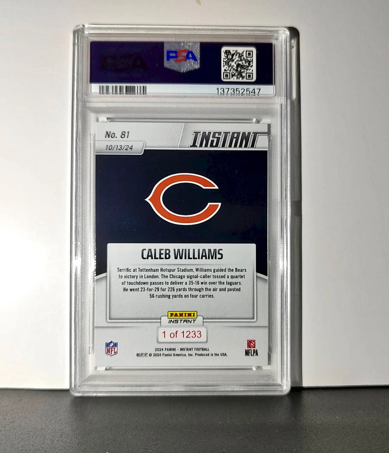 Caleb Williams Rookie 2024 Panini Instant NFL #81 PSA 10 Gem Mint
