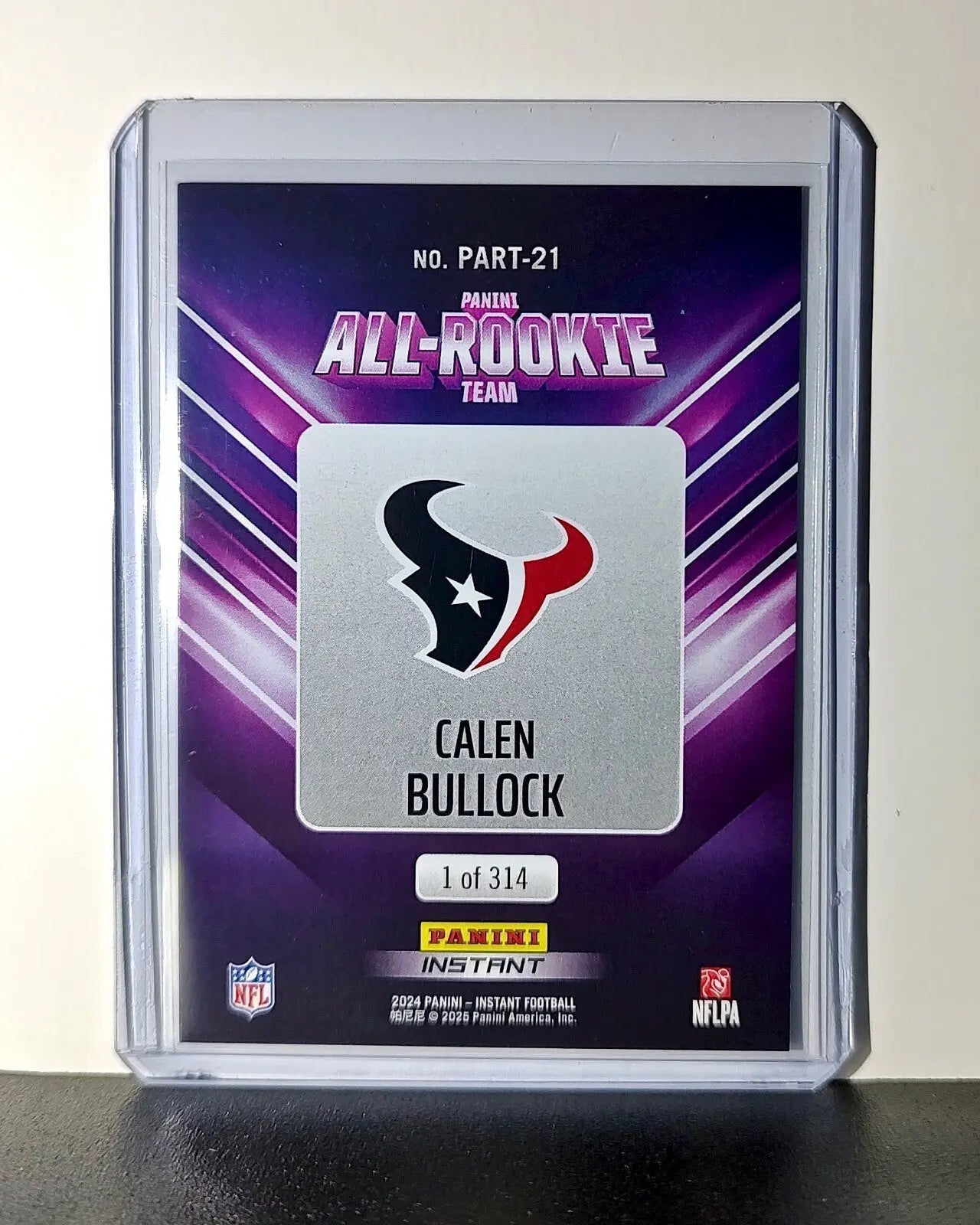 Calen Bullock Rookie 2024 Panini NFL #21 All-Rookie Card Texans 1 of 314