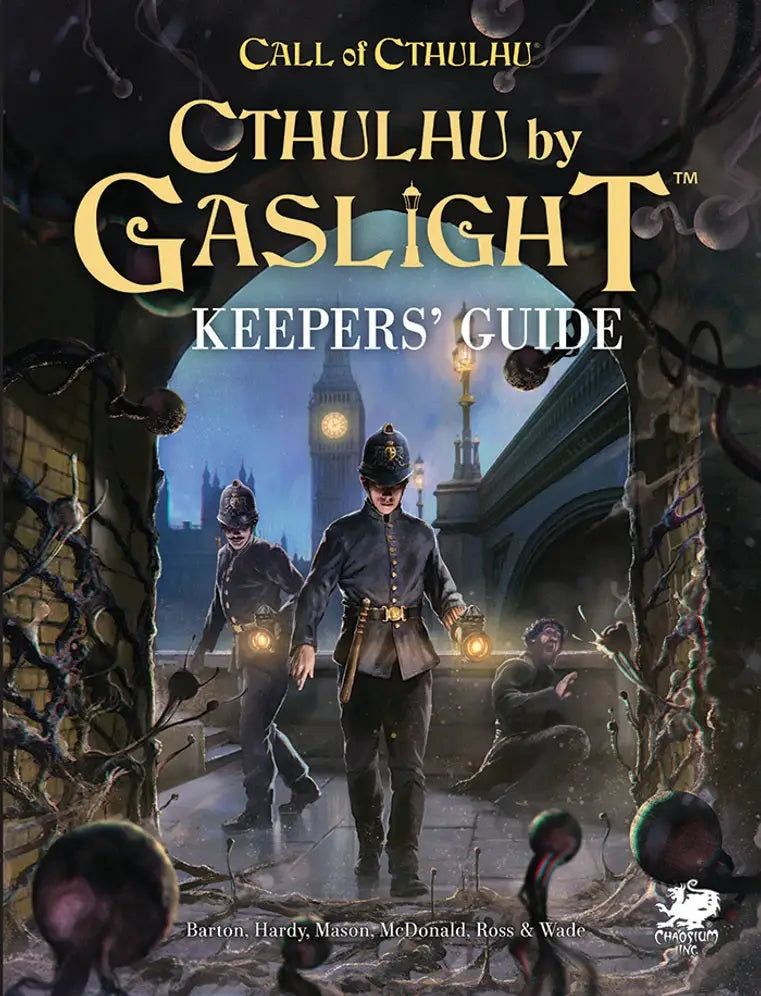 Call of Cthulhu Gaslight Keepers Guide hardcover for Keeper’s adventures and lore