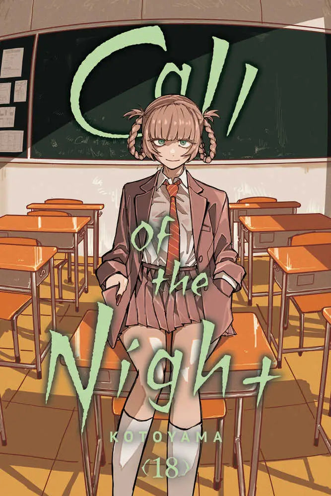 Manga volume featuring a female character in a school uniform from Call Of The Night Night Graphic Novel Volume 18