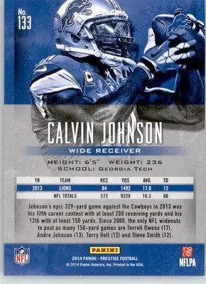Calvin Johnson - 2014 Panini Prestige - #133 - Football - Football Card Single