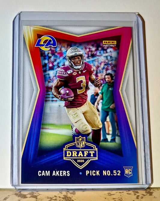 Cam Akers 2020 NFL Draft Night NFL #12 Football Card Los Angeles Rams 1 of 530 - Football Card Single