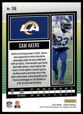 Cam Akers 2022 Score #156 Los Angeles Rams - Football Card Single