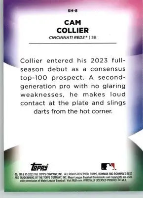 Cam Collier - 2023 Bowman’s Best - #SH-8 - Shellacked Baseball - Baseball Card Single