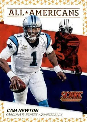 Cam Newton - 2016 Score - #21 - All-Americans Gold Football - Football Card Single