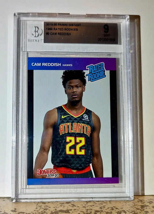 Cam Reddish 2019-20 Panini NBA #9 Rated Rookies Card 1/3431 BGS 9 Mint Hawks - Basketball Card Single