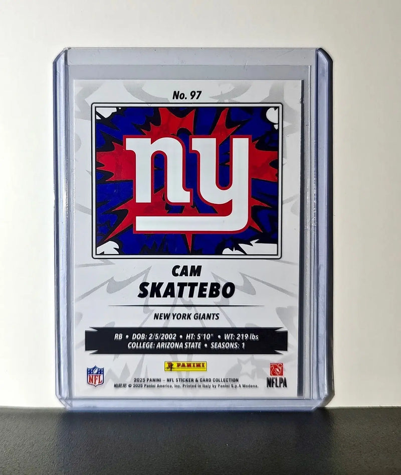 Cam Skattebo Rookie 2025 Panini NFL #97 Sticker Card New York Giants - Football Card Single