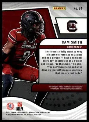 Cam Smith 2023 Panini Chronicles Draft Picks Revolution #64 South Carolina - Football Card Single
