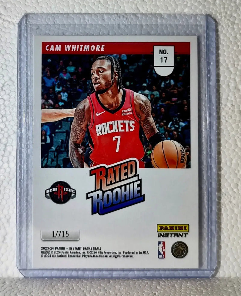 Cam Whitmore 2023-24 Panini NBA #17 Rated Rookie Retro Card Rockets 1/715