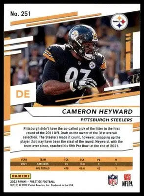 Cameron Heyward 2022 Panini Prestige #251 Pittsburgh Steelers - Football Card Single