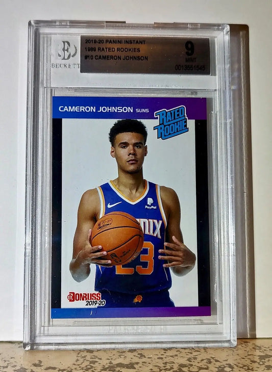 Cameron Johnson 2019-20 Panini NBA #10 Rated Rookies Card 1/3431 BGS 9 Mint Suns - Basketball Card Single