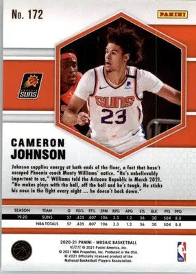 Cameron Johnson - 2020-21 Panini Mosaic - #172 - Basketball - Basketball Card Single