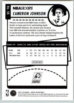 Cameron Johnson - 2021-22 Hoops - #56 - Basketball - Basketball Card Single