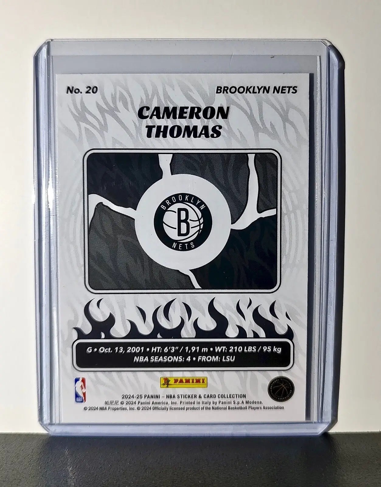 Cameron Thomas 2024-25 Panini NBA #20 Foil Sticker Card Brooklyn Nets - Basketball Card Single