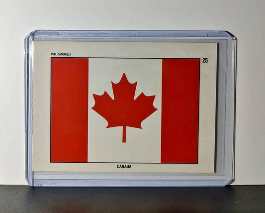 Canada Flag 1991 Topps Desert Storm #25 Sticker Card - Non-Sports Card Single