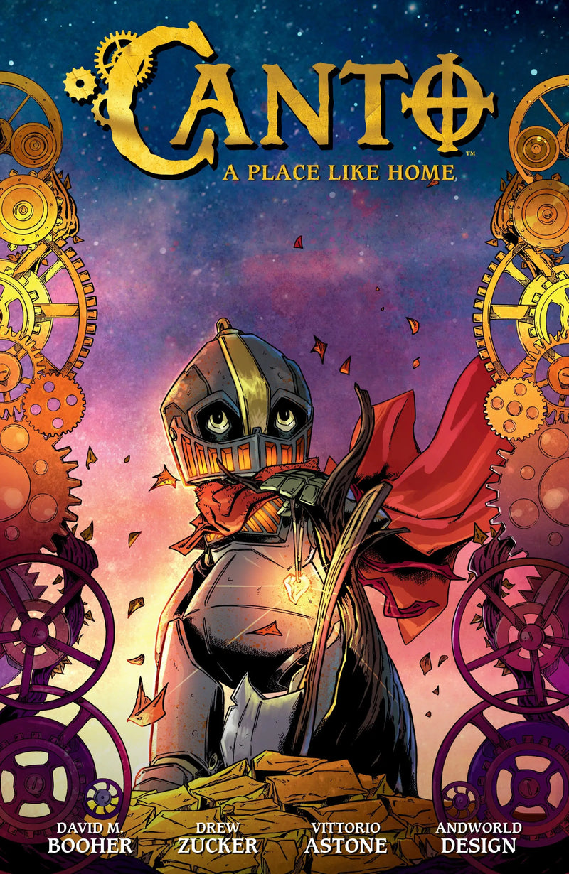 Canto Volume 5 comic book cover featuring a shrouded man on an unnamed world scene