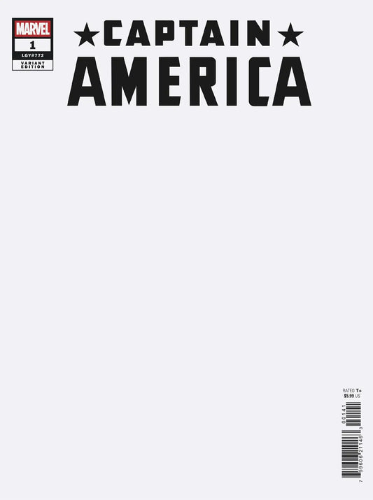 Captain America #1 Blank Cover Variant - Comic Book