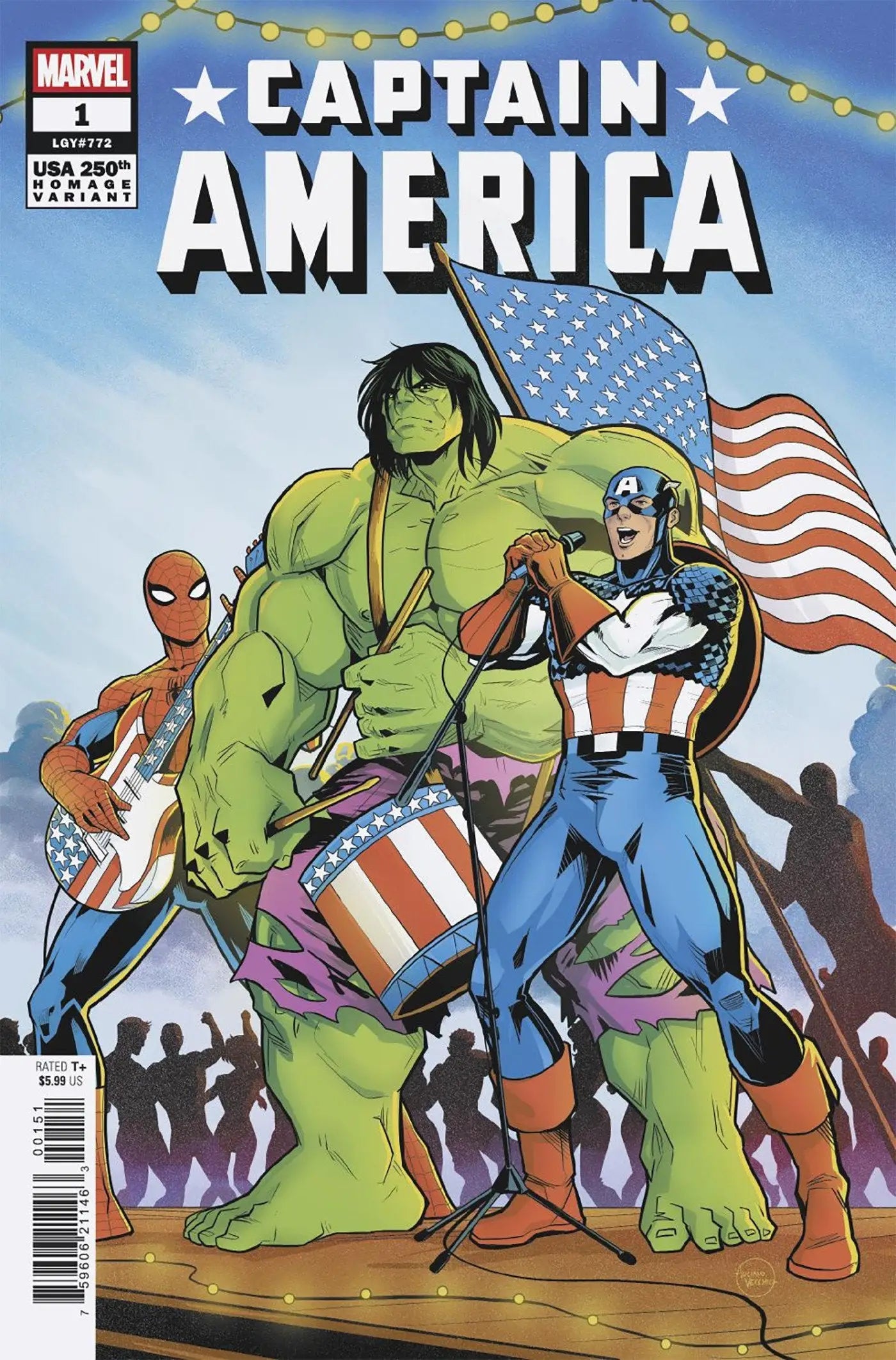 Captain America #1 Luciano Vecchio 250th Homage Variant - Comic Book