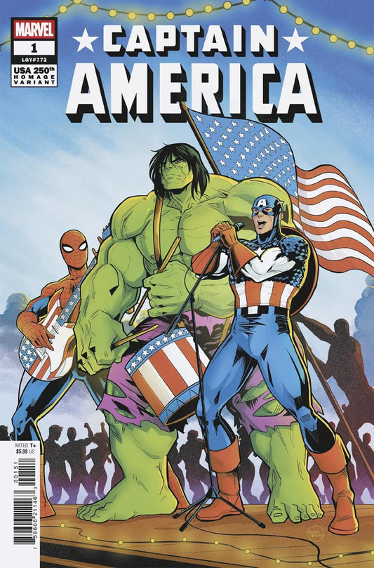 Captain America #1 Luciano Vecchio 250th Homage Variant - Comic Book