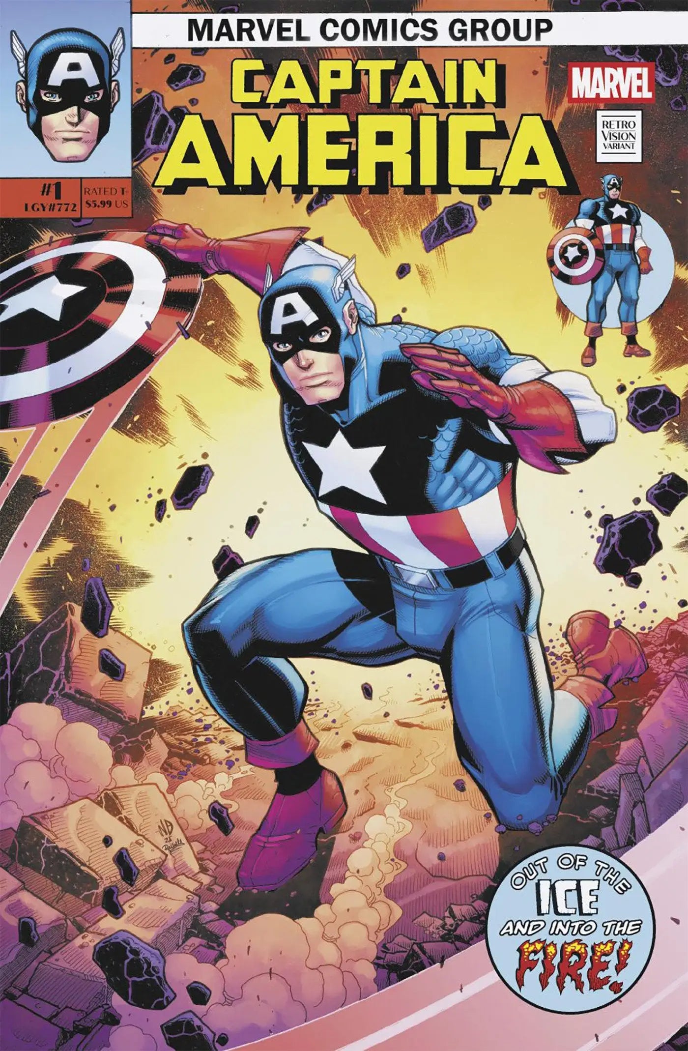 Captain America #1 Nick Bradshaw Retrovision Variant - Comic Book