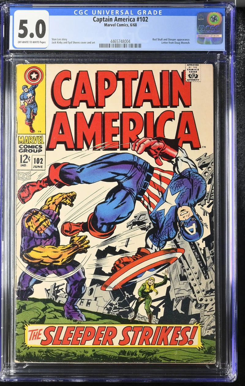 Captain America 102 (1968) Graded CGC 5.0 - Comic Book
